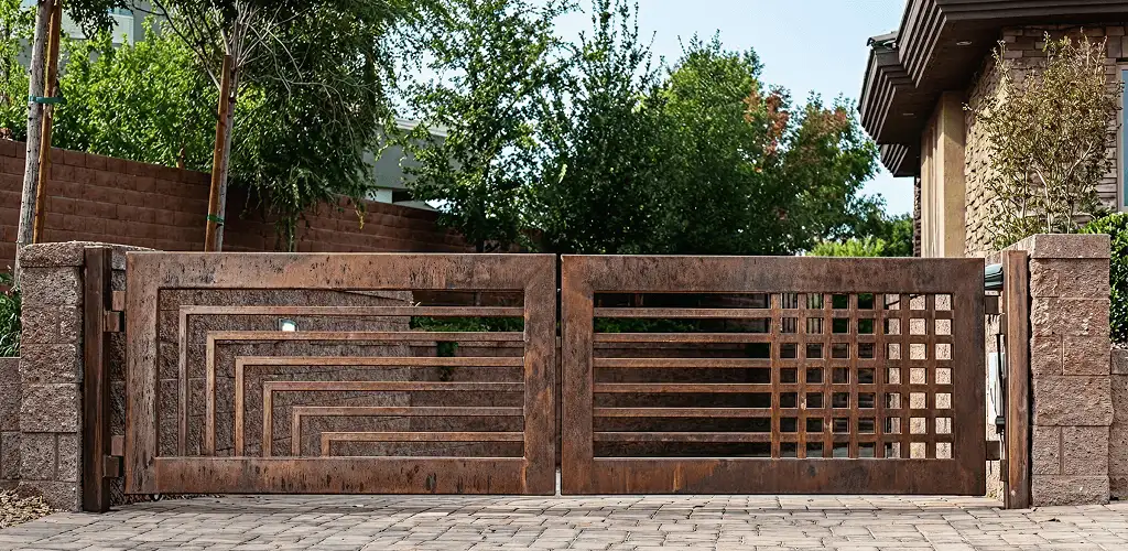 Custom driveway gate installation for a home entrance in Reno, NV