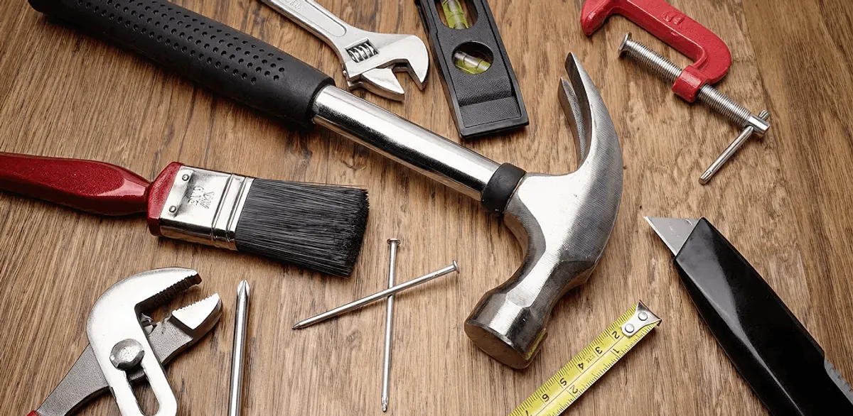 Handyman tools laid out for home repair and maintenance work in Reno, NV