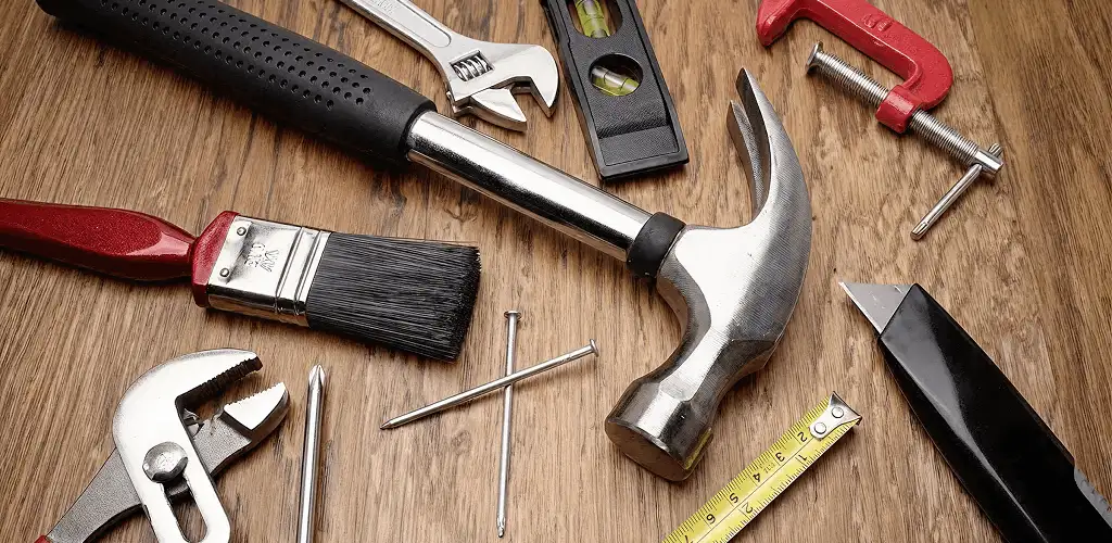 Handyman tools laid out for home repair and maintenance work in Reno, NV