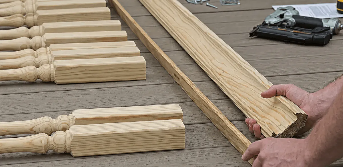 Handrail installation materials and wood components for stair rail work in Reno, NV